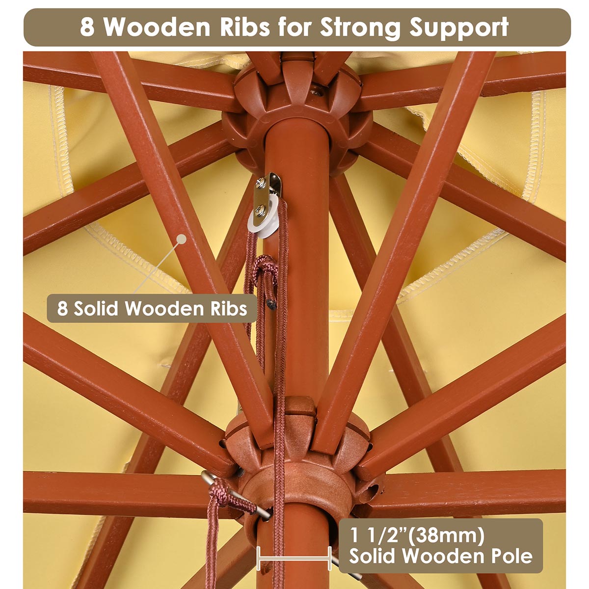 DIY 9 Foot Wooden Patio Umbrella Color Options