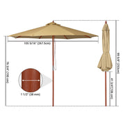 DIY 9 Foot Wooden Patio Umbrella Color Options