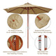 DIY 9 Foot Wooden Patio Umbrella Color Options (Preorder)