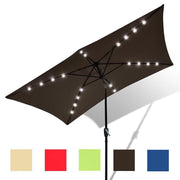 DIY 10 x 6.5 Foot Patio LED Solar Umbrella Color Options