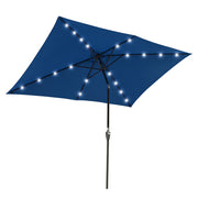 DIY 10 x 6.5 Foot Patio LED Solar Umbrella Color Options