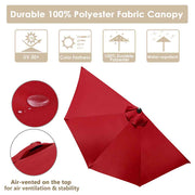 10ft Patio Outdoor Half Umbrella Color Options