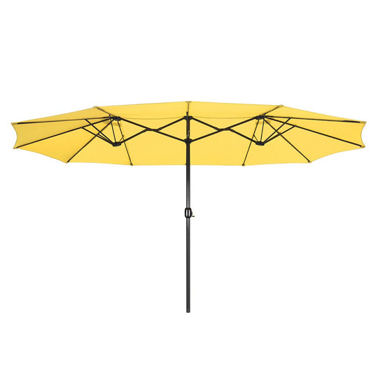 DIY 15x9 ft Double-sided Rectangular Patio Umbrella Wind Vents