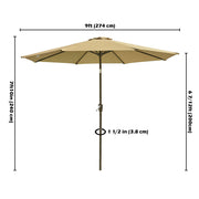 DIY 9 Foot Tilting Outdoor Patio Umbrella