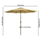 DIY 9 Foot Tilting Outdoor Patio Umbrella
