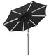 DIY 9 ft Patio Umbrella with Lights Solar Umbrella Tilt 8-Rib