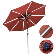 DIY 10 ft Lighted Patio Umbrella Solar Umbrella Tilt 8-Rib DIY 10 ft Lighted Patio Umbrella Solar Umbrella Tilt 8-Rib