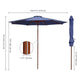 9 ft 8 Ribs Wooden Patio Umbrella Tilt Color Options