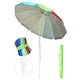 DIY 6 ft 12-Rib Rainbow Beach Umbrella Tilt & Built-in Sand Anchor