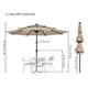 DIY 10 Foot Tilting Patio Umbrella with Light 3-Tiered