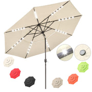 DIY 11 Foot Tilting Patio Umbrella with Light 3-Tiered