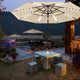 DIY 11 Foot Tilting Patio Umbrella with Light 3-Tiered