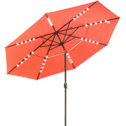 DIY 11 Foot Tilting Patio Umbrella with Light 3-Tiered