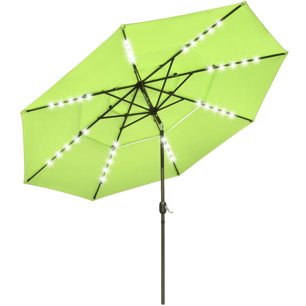 DIY 11 Foot Tilting Patio Umbrella with Light 3-Tiered DIY 11 Foot Tilting Patio Umbrella with Light 3-Tiered