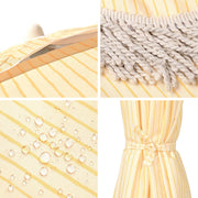 DIY 6ft Beach Umbrella with Fringe and Portable Stand Base