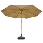 DIY 13 Foot Wooden Outdoor Umbrella and Rolling Base