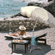 DIY 6ft Beach Umbrella with Fringe and Portable Stand Base