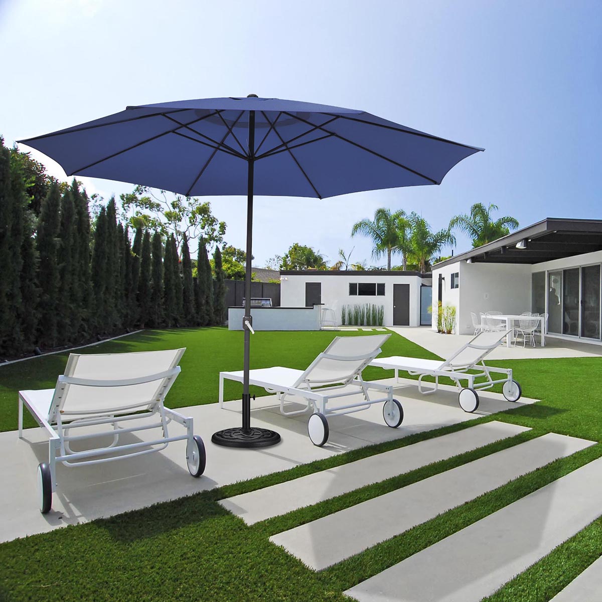 8 rib patio umbrella DIY 13ft 8-Rib Outdoor Umbrella with Heavy Umbrella Base