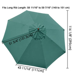 10 ft Patio and Market Umbrella Replacement Canopy
