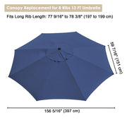 DIY 13 ft Patio and Market Umbrella Replacement Canopy