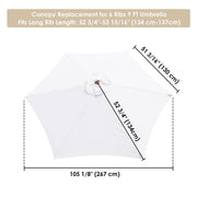 DIY 9 ft 6-Rib Patio and Market Umbrella Replacement Canopy (Preorder)