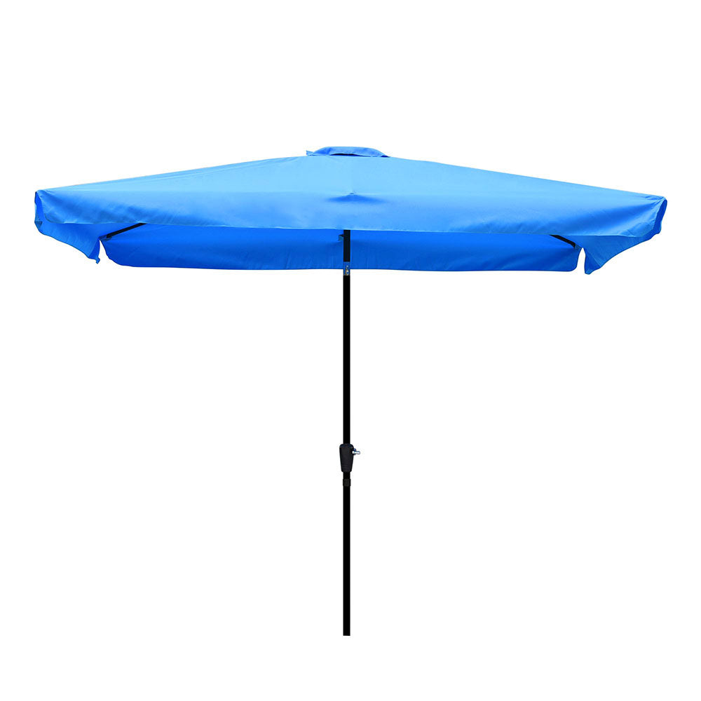 blue outdoor patio umbrella replacement canvas DIY 10x6.5 Foot Rectangular Patio Outdoor Umbrella Canopy Replacement