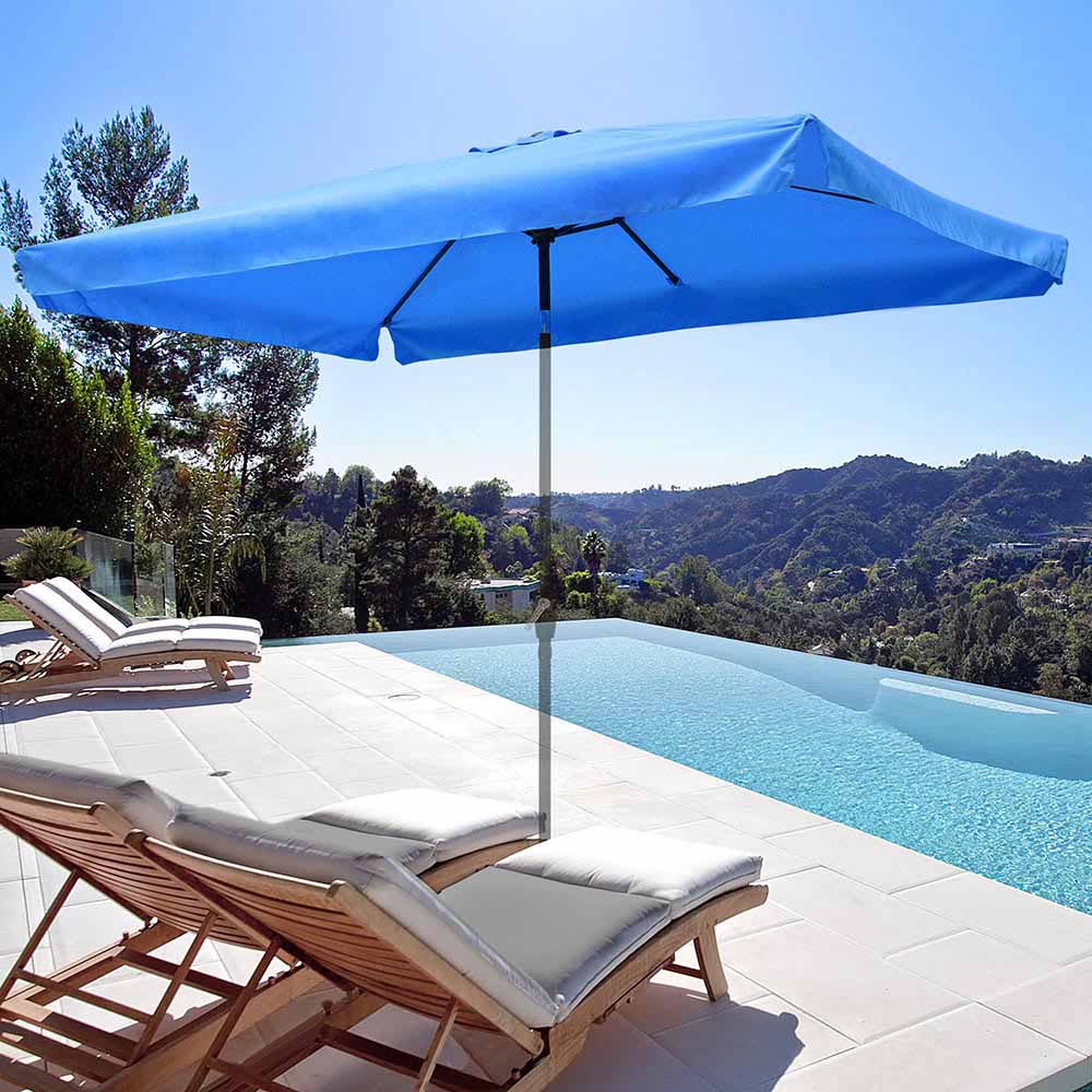 DIY 10x6.5 Foot Rectangular Patio Outdoor Umbrella Canopy Replacement