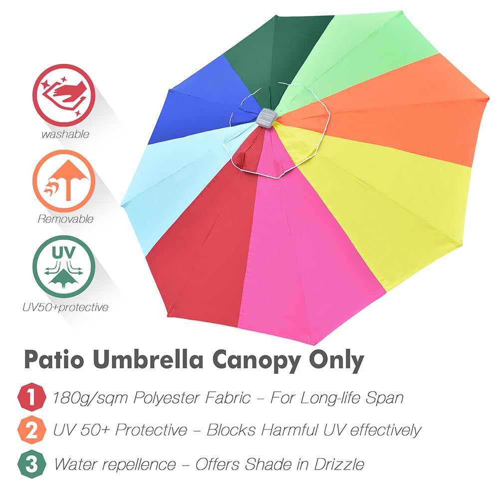 cheap rainbow patio umbrella DIY 8 ft Patio and Market Umbrella Replacement Canopy