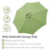 DIY 9 ft Patio Umbrella Replacement Canopy 8-Rib