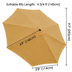 10 ft Patio and Market Umbrella Replacement Canopy