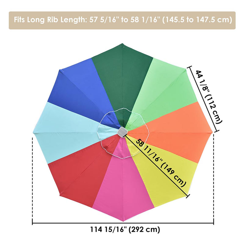 10 ft Patio and Market Umbrella Replacement Canopy