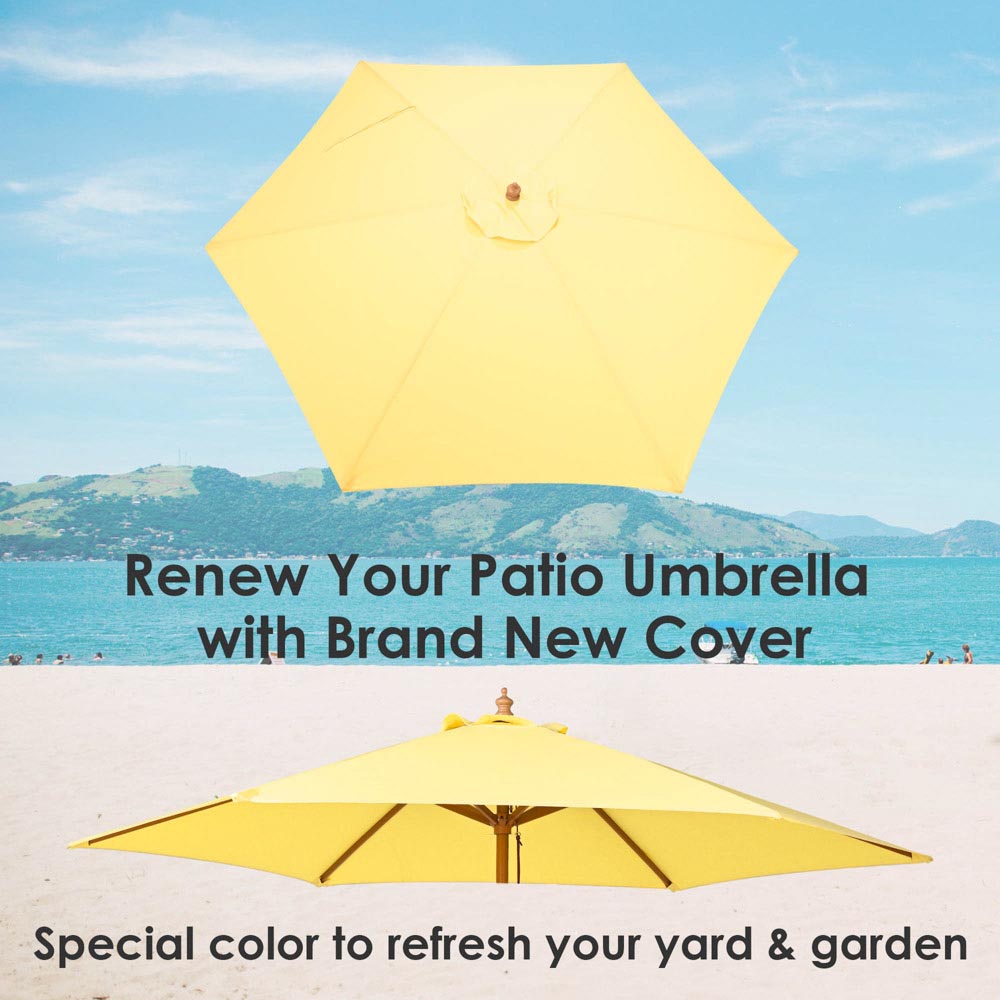 DIY 9 ft 6-Rib Patio and Market Umbrella Replacement Canopy