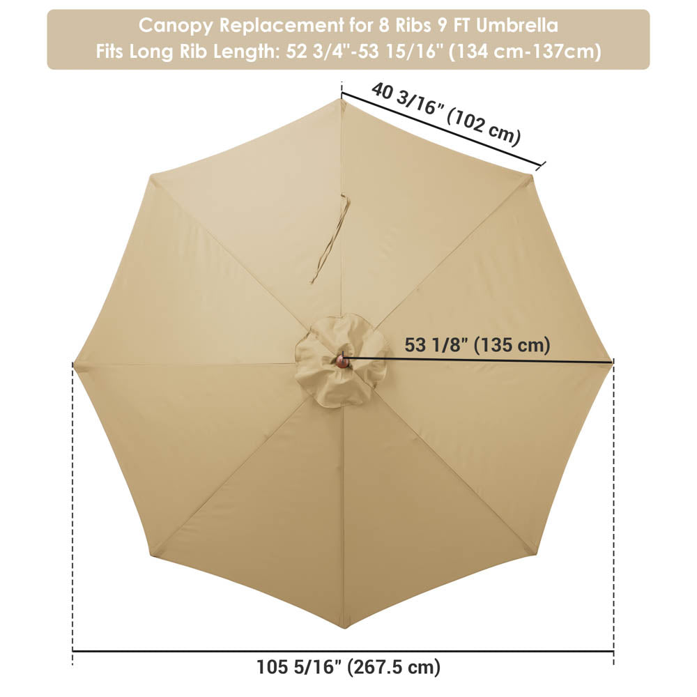 diy patio umbrella canopy DIY 9 ft Patio Umbrella Replacement Canopy 8-Rib
