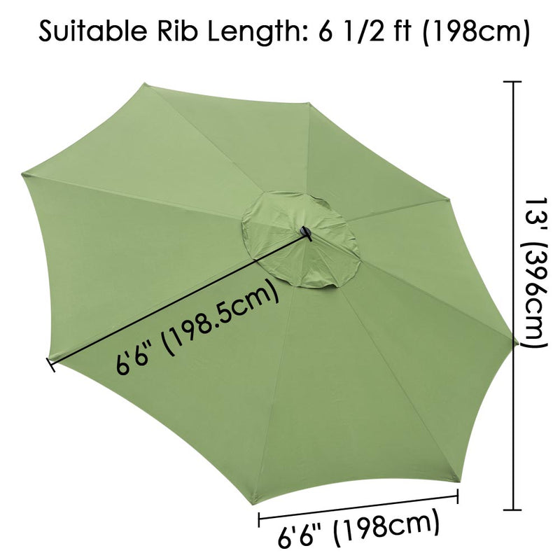 13 ft Patio and Market Umbrella Replacement Canopy