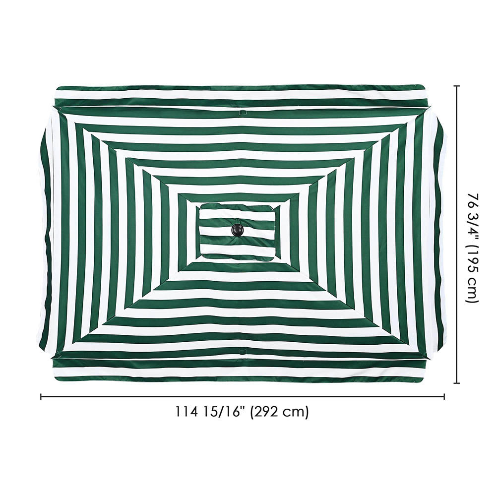 DIY 10x6.5 Foot Rectangular Patio Outdoor Umbrella Canopy Replacement