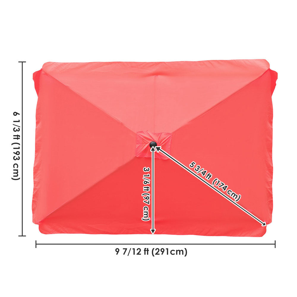 5 foot patio umbrella cover DIY 10x6.5 Foot Rectangular Patio Outdoor Umbrella Canopy Replacement
