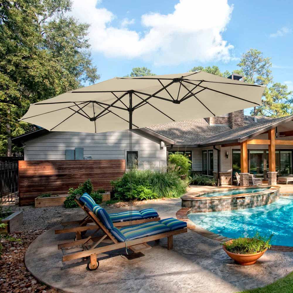 DIY 15x9 Foot Rectangular Patio Outdoor Umbrella Canopy Replacement DIY 15x9 Foot Rectangular Patio Outdoor Umbrella Canopy Replacement