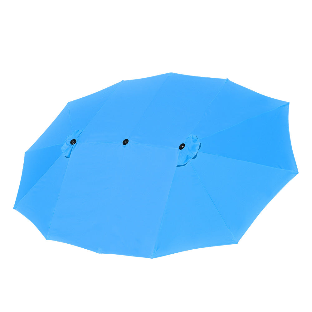 blue outdoor patio umbrella replacement canvas DIY 15x9 Foot Rectangular Patio Outdoor Umbrella Canopy Replacement