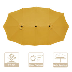 15x9 Foot Rectangular Patio Outdoor Umbrella Canopy Replacement