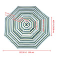 11 ft Patio Umbrella Replacement Canopy 8-Rib 3-Tiered