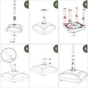DIY 143 lb Umbrella Weight with Wheels for 1 7/8" Poles