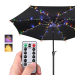 DIY Outdoor Umbrella Lights Battery Operated 9-10ft 8-Rib