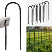 DIY 11" Heavy Duty Rebar Ground Anchors for Forms, Tarps, Fences