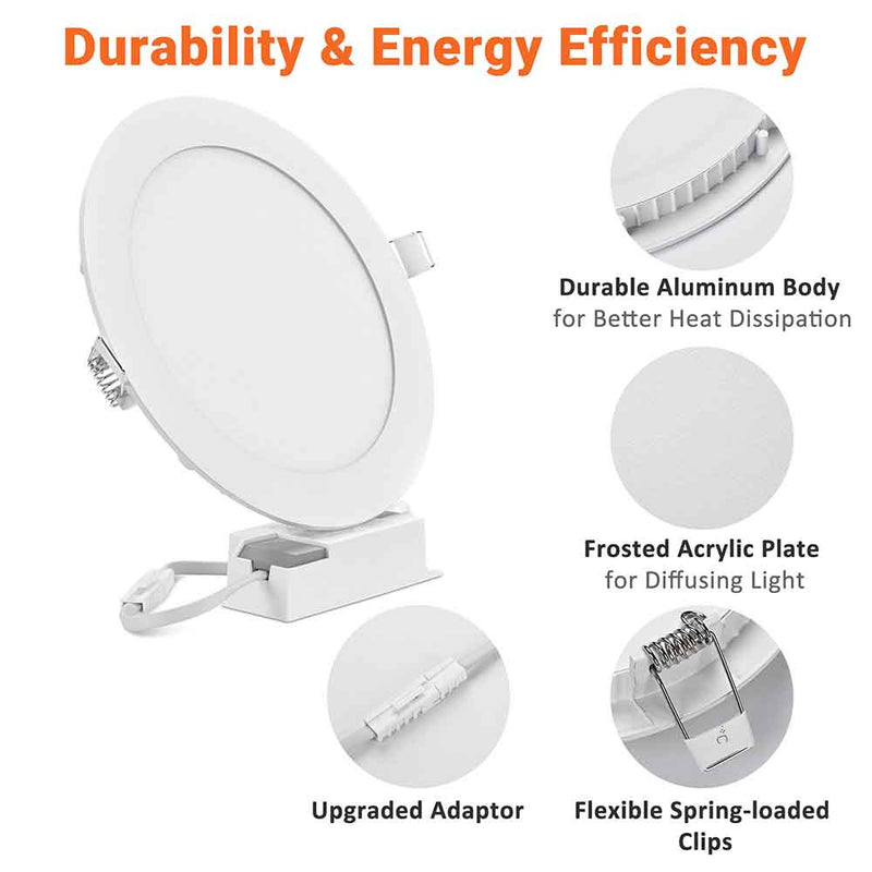 Set(6) 12W LED Ceiling Recessed Lighting Dimmable White