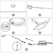 DIY 3W LED Dimmable Ceiling Recessed Lighting 12ct/Pack