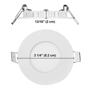 DIY 3W LED Dimmable Ceiling Recessed Lighting 12ct/Pack