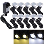 DIY 12V Low Voltage Deck Step Lights - IP67 Waterproof, 10ct