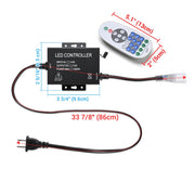 DIY 110V Controller + RF Remote for LED Neon Light Warm White(2700K)