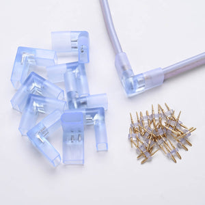 DIY 2-Wire Splice Connector for Neon Lights 14x7mm 10Set/pk