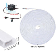 DIY 100ft Waterproof LED Neon Rope Light Warm White RF Remote